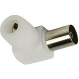 Valueline Elkabler Valueline Antenna connector IEC connector (F) coaxial white 90° connector (pack of 2)