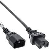 InLine Elartikler InLine 16811 Power Cable Extension Warm Device Plug Straight C15 to Socket Straight C14 2 m Black