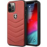 Ferrari iPhone 12 12 Pro Leather Red Off Track Quilted
