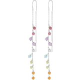 Ametyster Smykker Pernille Corydon Rainbow Earchains - Silver/Multicolour