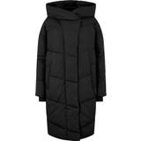 Dame - Dunfrakker & Vatterende frakker - Oversized Noisy May Tally Long Down Jacket - Black