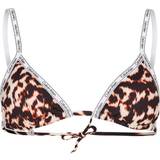 Elastan/Lycra/Spandex - Leopard Badetøj Calvin Klein Triangle Bikini Top - Animal