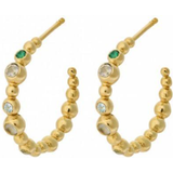 Pernille Corydon Stardust Hoops Earrings - Gold/Multicolour