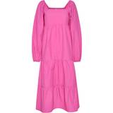 40 - Midikjoler - Nylon Gestuz Bernadettegz Smock Dress Phlox - Pink