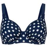 Ballonærmer - Blå - Prikkede Tøj Wiki Full-Cup Bikini Top - Naxos