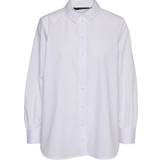 Bomuld - Dame Skjorter Vero Moda Oversized Shirt - White