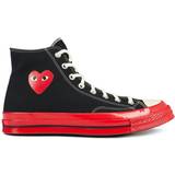 48 ½ - Lærred Sneakers Comme des Garçons x Converse Play Chuck 70 High Top - Black/Red/Egret