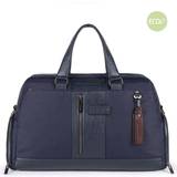 Blå - Dame Weekendtaske Piquadro Bv4447Br2/Blu Duffel Bag In Recycled Fabric With Shoe- Briefcase, Suitcase, Document Holder In Nylon And Leather 42021299