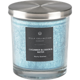 Glas - Turkis Lysestager, Lys & Dufte Villa Collection Cucumber Blossom & Water Duftlys 200g