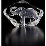 Målerås Håndlavet Brugskunst Målerås Glasbruk Wildlife Elephant sculpture glass Figurine
