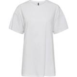Pieces Oversized Overdele Pieces Rina T-shirt - Bright White