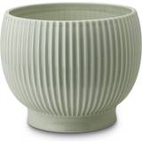Keramik Brugskunst Knabstrup Keramik Ribbed Mint Green Vase 14.5cm