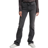 Superdry 26 - Dame Jeans Superdry Mid Rise Slim Flare Jeans - Black