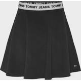 Tommy Hilfiger Blå Nederdele Tommy Hilfiger Logo Waistband Fit And Flare Skirt