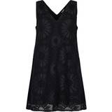 Desigual Lace Mini Dress Kvinde Korte Kjoler Blomstret 2000 Negro • Pris »