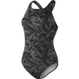 18 - Polyester Badedragter Speedo Hyperboom Medalist Swimsuit - Black/Grey