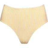 Dame - Gul - Stribede Badetøj Superdry High Waisted Bikini Bottoms - Yellow