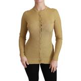 36 - Guld Overdele Dolce & Gabbana DG Long Sleeve Cardigan Viscose Sweater IT36