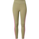Urban Classics Pink Bukser & Shorts Urban Classics Ladies Ladies Color Block Leggings khaki/brightviolet
