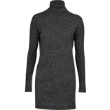 Grå - Nylon Kjoler Vero Moda Brilliant Rollneck Dress - Black