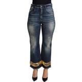 Dolce & Gabbana 14 Bukser & Shorts Dolce & Gabbana DG Cotton Stretch Sequin Cropped Denim Jeans IT38