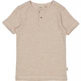 Wheat Bertram T-shirt - Oat Melange Stripe
