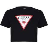 Guess Rød Overdele Guess Logo Crop T Shirt
