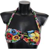 Dolce & Gabbana Dame Bikinitoppe Dolce & Gabbana DG Multicolor Floral Print Swimwear Bikini Tops Multicolor IT1