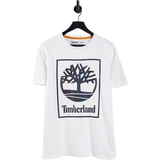 Timberland Drenge Overdele Timberland T-shirt - White/Navy (T25S8)