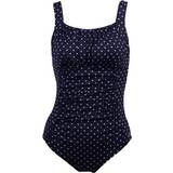 32 - Blå - Prikkede Tøj Damella Shirley Basic Prosthetic Swimsuit - Navy