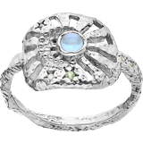 Peridoter Ringe Maanesten Soluna Ring - Silver/Moonstone/Peridot/Transparent