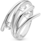 Christina Jewelry Balance Love Ring - Silver/Transparent