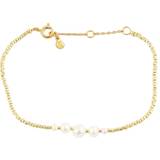 Hvid Armbånd Hultquist Copenhagen Keyla Bracelet - Gold/Pearls