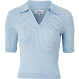 32 - Dame - Striktrøjer Sweatere Only Cashmere Nimone Short Sleeved Polo Knitted Pullover