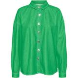 Noisy May Dame - Grøn Skjorter Noisy May Farvet Denimskjorte Kvinder