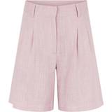 Y.A.S Pink Bukser & Shorts Y.A.S Women's Wide-Leg Pleated Bermuda Shorts - Pale Pink