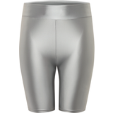 Urban Classics Sølv Bukser & Shorts Urban Classics Ladies Ladies Highwaist Shiny Metallic Cycle Shorts