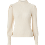 Hvid - Nylon Overdele Only High Neck Knit Sweater
