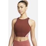 Beige - Nylon T-shirts & Toppe Nike Yoga Dri-FIT Luxe-cropped tanktop til kvinder