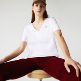 Lacoste Dame - Gul T-shirts & Toppe Lacoste T-Shirt MC Col V