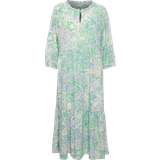 Cream Grøn - Viskose Tøj Cream Kjole DaisyCR Flounce Dress Kim Fit