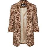 Dame - Leopard Blazere Pieces Boss Blazer - Natural