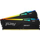DDR5 - Grøn RAM Kingston Fury Beast RGB Black DDR5 4800MHz 2x32GB (KF548C38BBAK2-64)