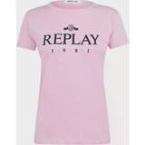 Replay Hvid Overdele Replay 1981 Logo T Shirt