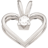 Hvidguld Charms & Vedhæng Scrouples Kleopatra Heart Pendant (0.25ct) - White Gold/Diamond