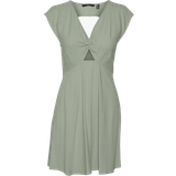 Cut-Out - Dame - Korte kjoler Vero Moda Jesmilo Keyhole Minidress - Desert Sage