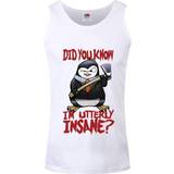 Psycho Penguin Mens Im Utterly Insane Vest Top (White)