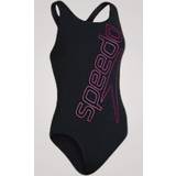 18 - Pink Badetøj Speedo badedragt til damer Boomstar Splice Flyback Sort/lyserød Badedragter til damer Svømmedragt