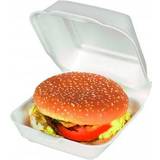 Melamin Køkkenopbevaring Burgerboks, hvid skum 15,5x15,5, 500 stk 15,5x15,5x7,2 cm Køkkenbeholder