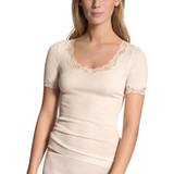 Hvid - Silke Undertøj Calida Richesse Lace Short-sleeve Top